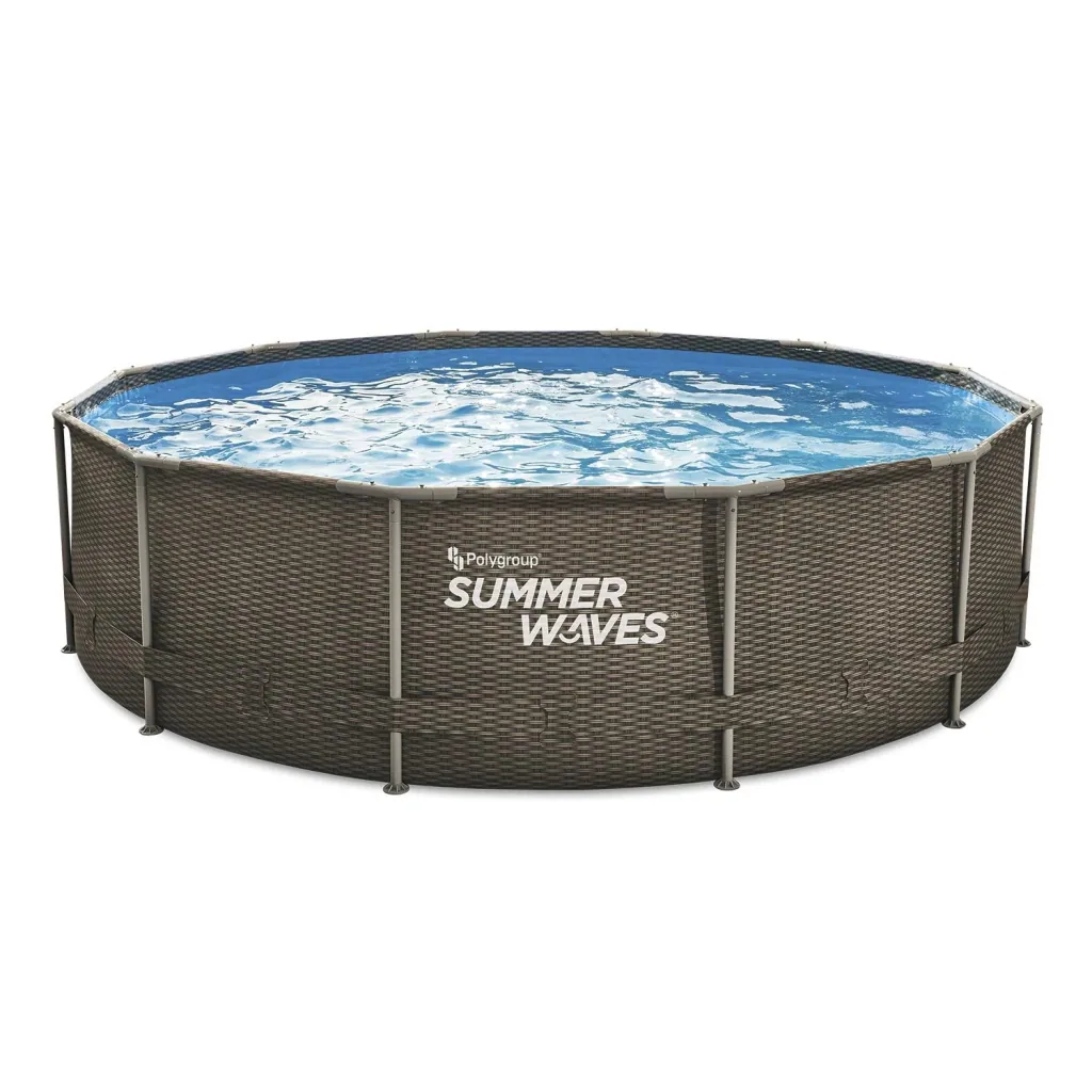 Active Frame Pool Ø366 x 91 cm rattan braun