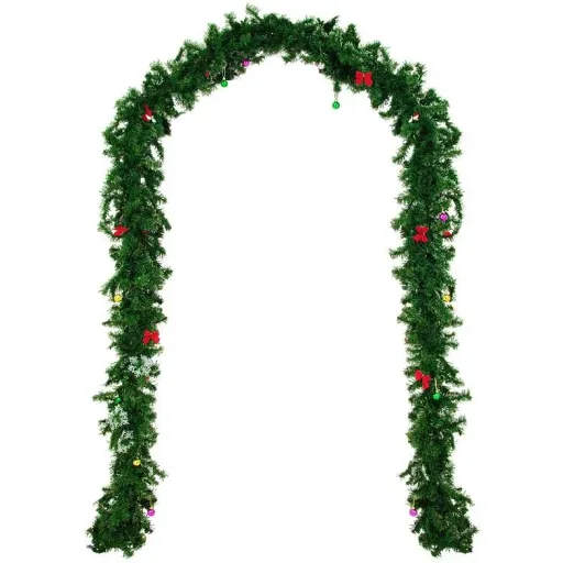 Girlande Weihnachten 5m mit 80 LED's inkl. Dekoration für drinnen & draussen