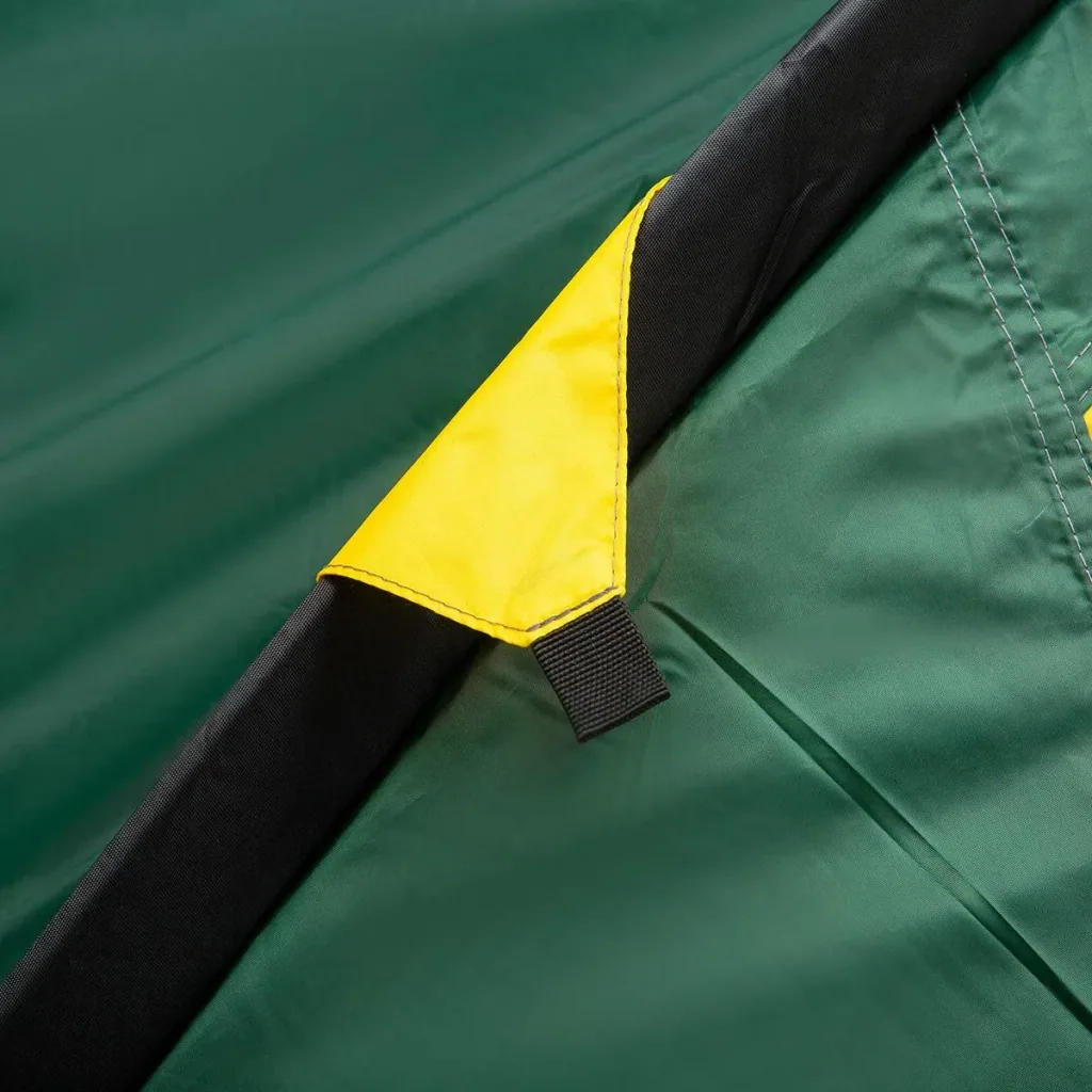 Campingzelt für 3-4 Personen grün/gelb