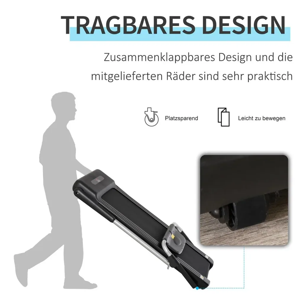 Elektrisches Laufband mit LED-Display Faltbares Fitnessgerät 1-12 Km/h Stahl Schwarz 138 x 67 x 111 cm