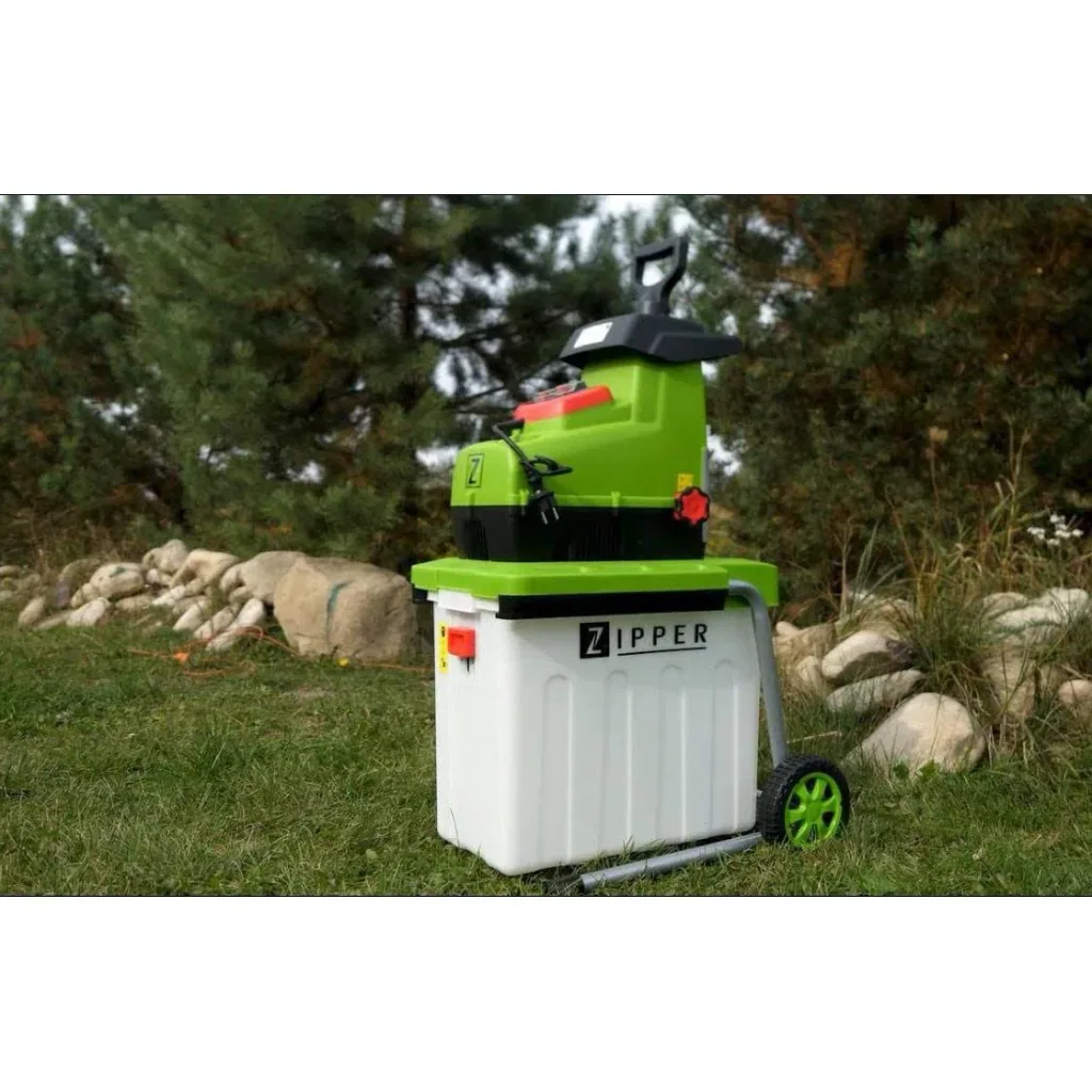 Schredder - 2800W - 60L Auffangbehälter - Ø44 cm