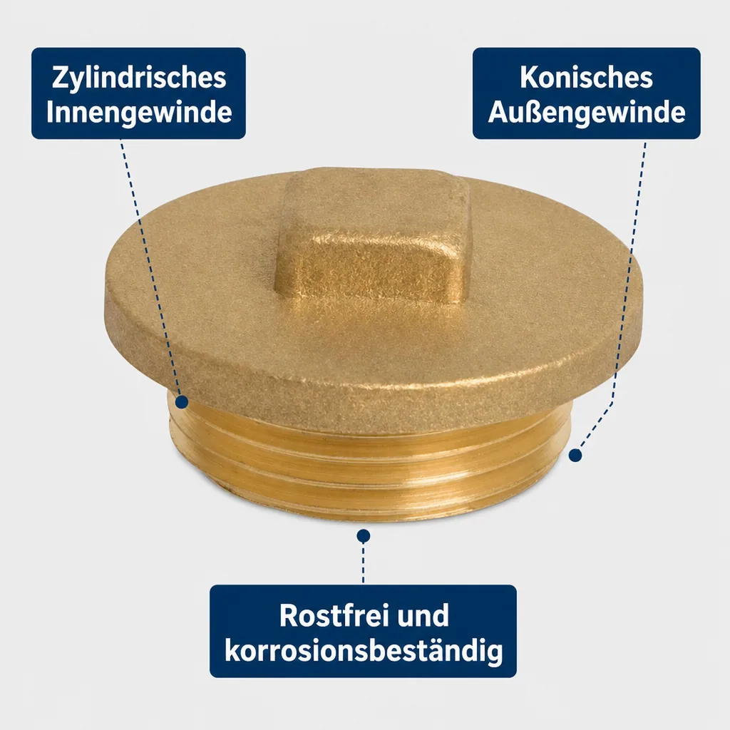 Gewindefitting Messing Stopfen 1 1/4" AG