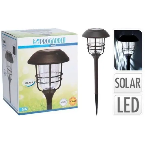 4x Progarden Solar-Gartenleuchte 170 x 58,5 cm alu mit Glas