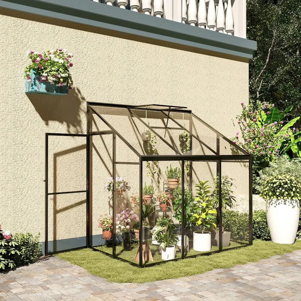 Begehbares Gewächshaus transparent - 182 x 122 x 194 cm