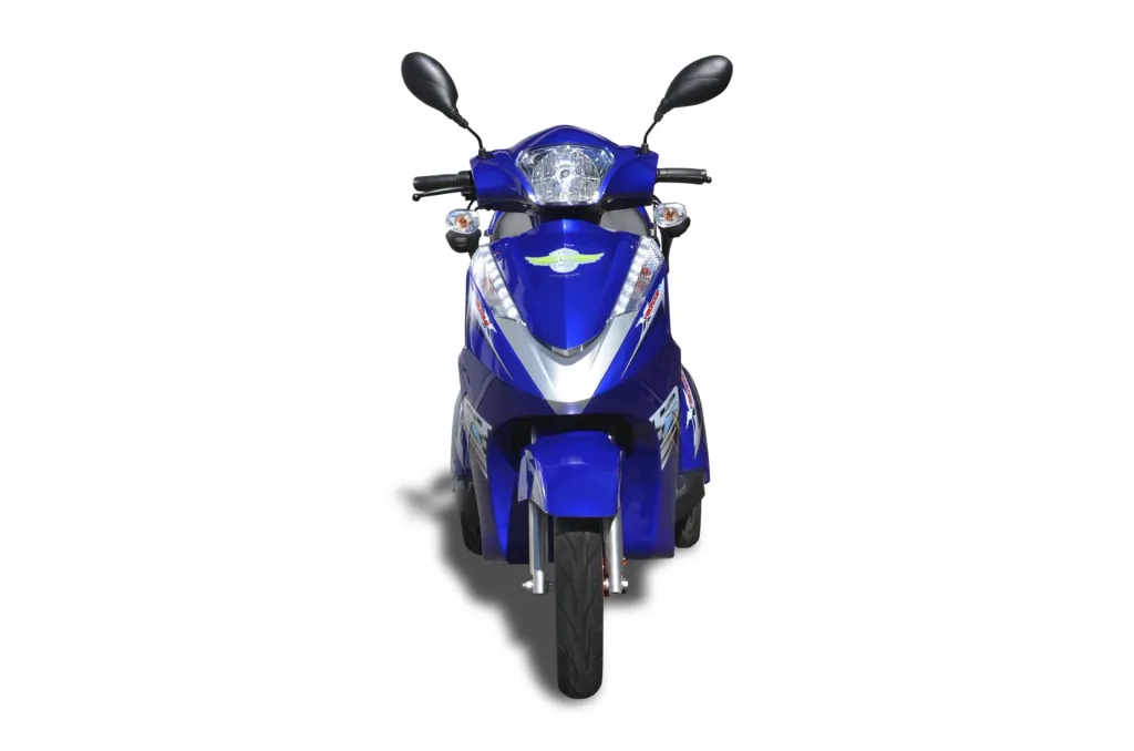 Elektro Dreirad blau - herausnehmbarer Li-Io Akku 20 Ah - 25 km/h - Seniorenmobil