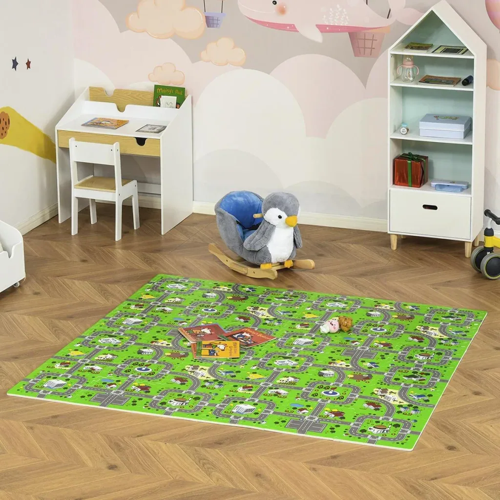 Kinder Puzzlematte Kinderspielteppich Spielteppich 36 Stück mit 24 Seitenstreifen und rutschfesten Vorderseite Krankenha
