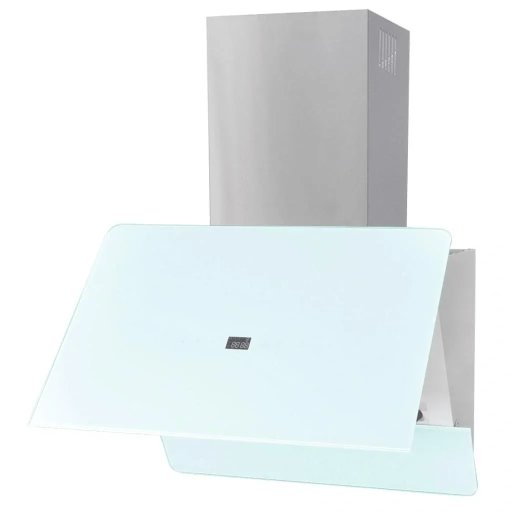 Dunstabzugshaube 600 mm gehärtetes Glas weiß
