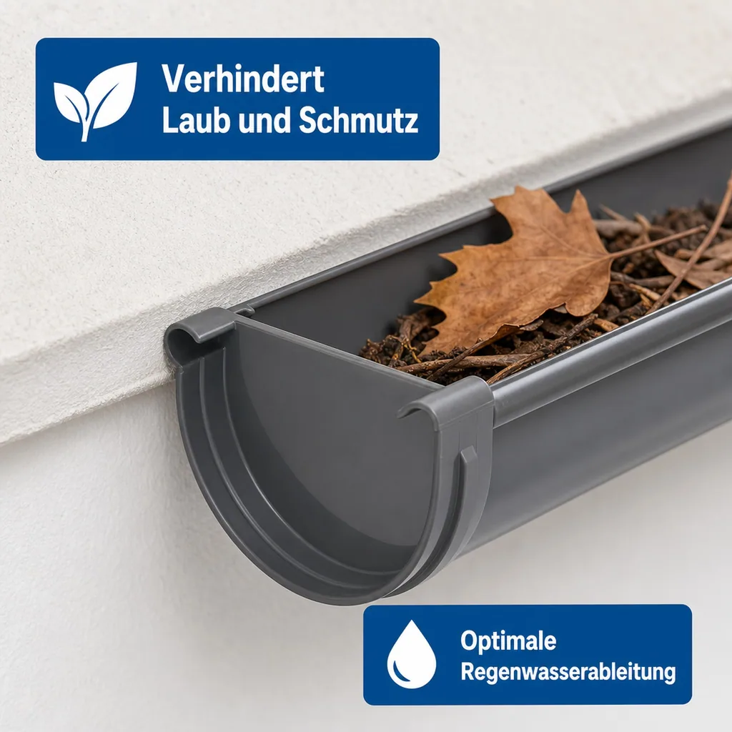 Regenrinnen Zubehör, Rinnenkappe links graphit, System 100