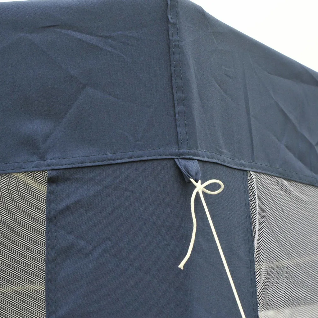 Pavillon Gartenpavillon 6-eckig blau 3,9m x 3,9m