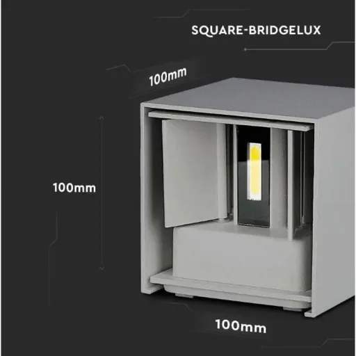 VT-759-12 LED-Wandleuchte - 11W - 3000K - 1360 Lumen - Grau