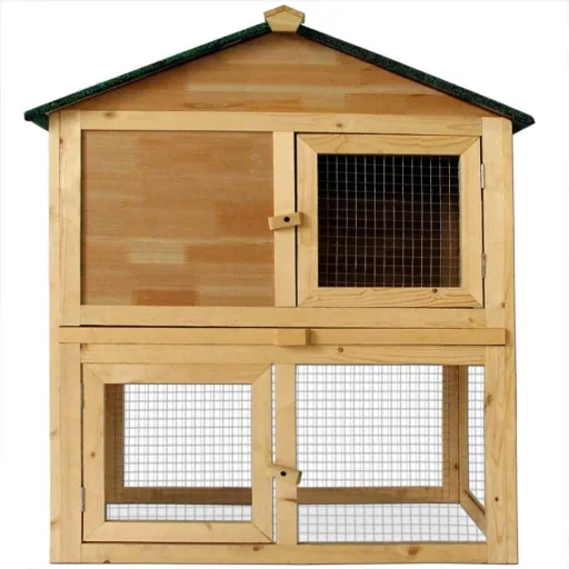 Kaninchenstall 204 x 45 x 84 mit 2 Etagen