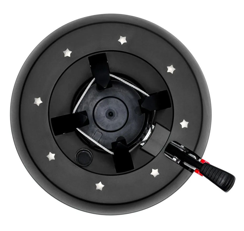 Christbaumständer, ∅ 340 mm mit Fußhebel-/ und Einseiltechnik