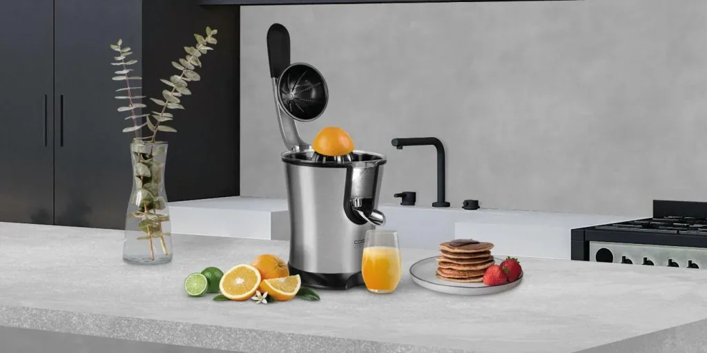 Design Zitruspresse "CP 200", Schwarz, Edelstahl, 160 Watt