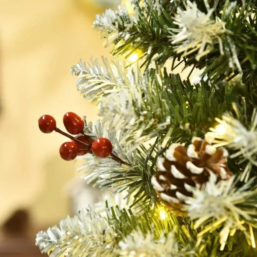 Weihnachtsbaum 1,8 m Christbaum Tannenbaum mit 34 roten Beere