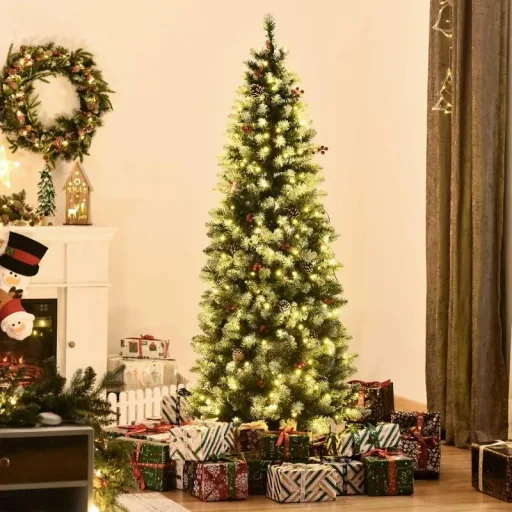 Weihnachtsbaum 1,8 m Christbaum Tannenbaum mit 34 roten Beere