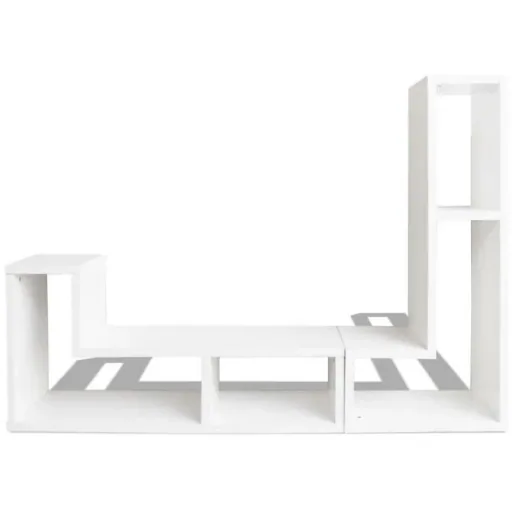 TV-Schrank doppelt L-förmig weiß