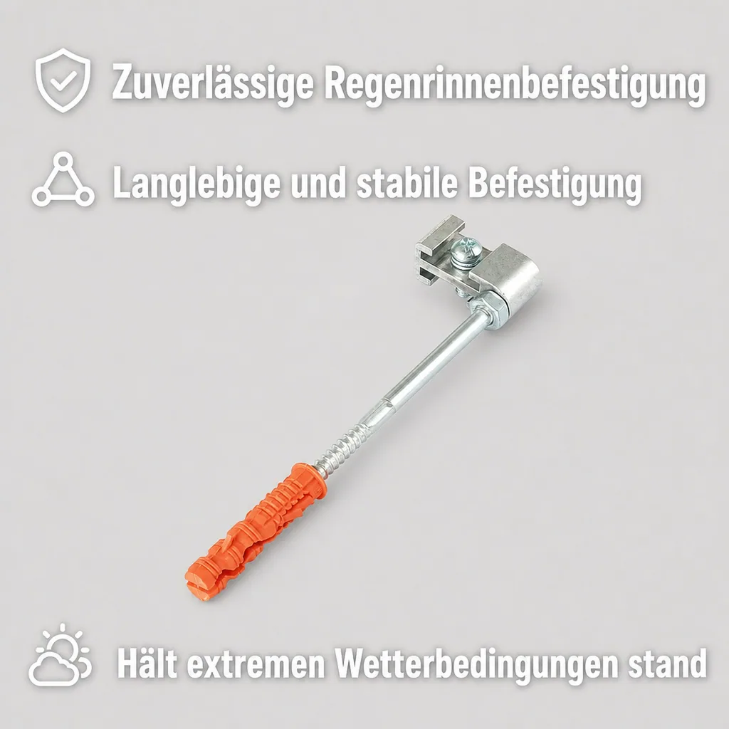 Dachrinnenhaken, Regenrinnenhaken, Dachrinnenhalter Metall, 120mm