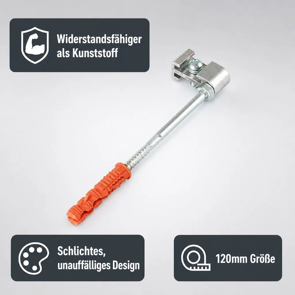 Dachrinnenhaken, Regenrinnenhaken, Dachrinnenhalter Metall, 120mm