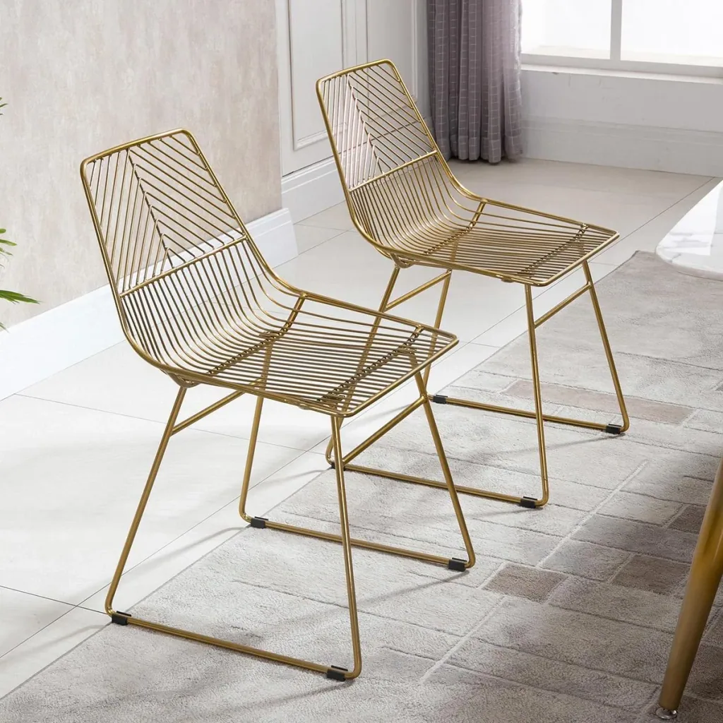 2er-Set Esszimmerstühle Küchenstühle mit Rückenlehne und Anti-Rutsch-Füßen für Wohnzimmer Arbeitszimmer und Caf" luxuriö