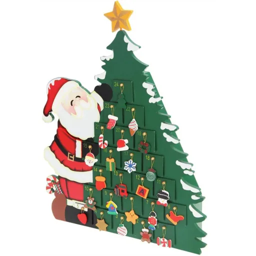 Adventskalender Weihnachtsmann mit Fächern zum Selbstbefüllen
