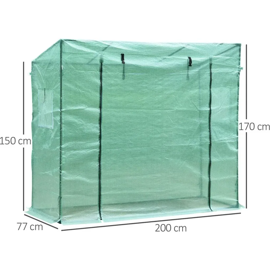 Gewächshaus mit Fenster grün transparent