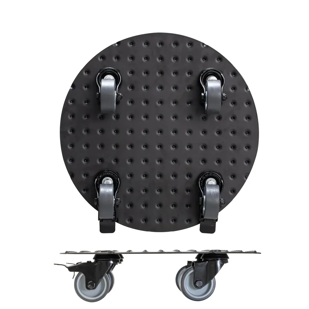 Multi Roller MR 7007, Ø 30 x 7,5 cm, softe Rollen Ø 50 mm, Gleitlager, 2 Bremsen, Alu Riffelblech, Tragkraft 150 kg