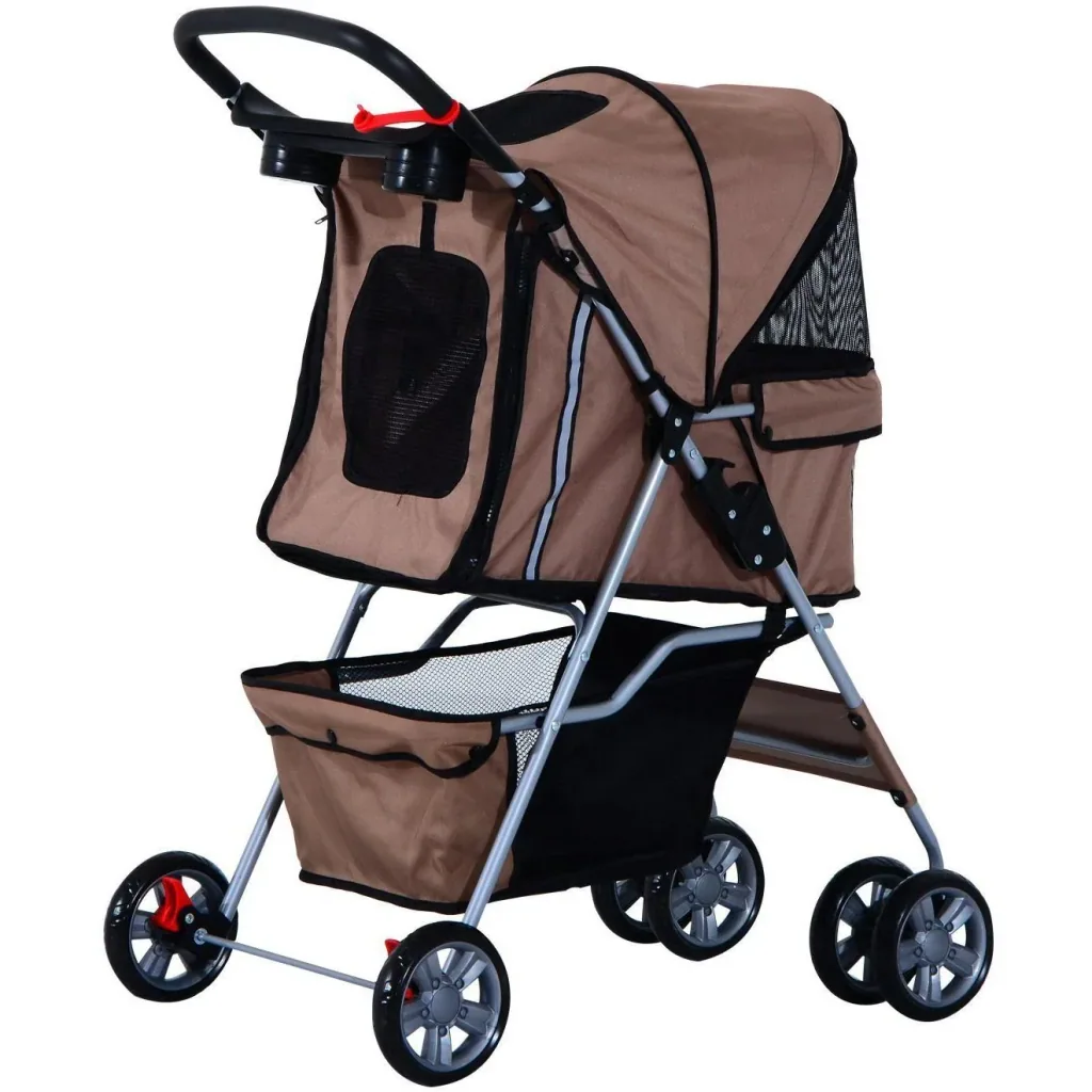 Hundewagen Hundebuggy Pet Stroller Kaffeebraun