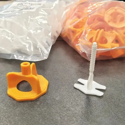 Fliesen Nivelliersystem, 100 Gewindelaschen, 3mm Fuge, Fliesen Verlegehilfe