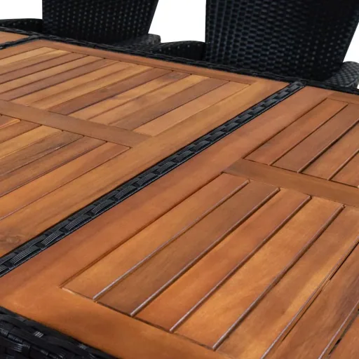 Gartenset Polyrattan Rio 17-teilige verstellbare Rückenlehne