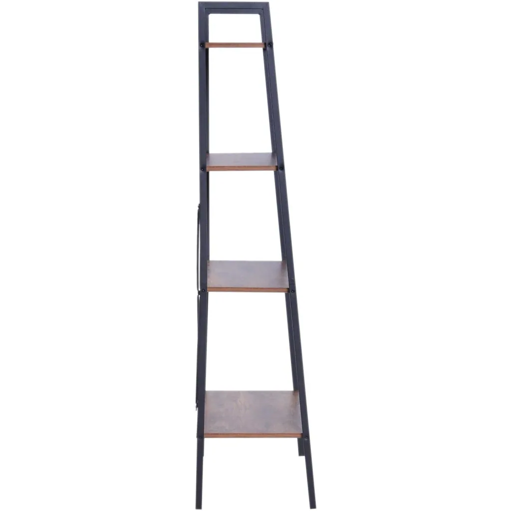 Standregal Leiterregal Stufenregal Bücherregal Blumenregal Holz Vintage 4 Fächer 60 x 35 x 145 cm