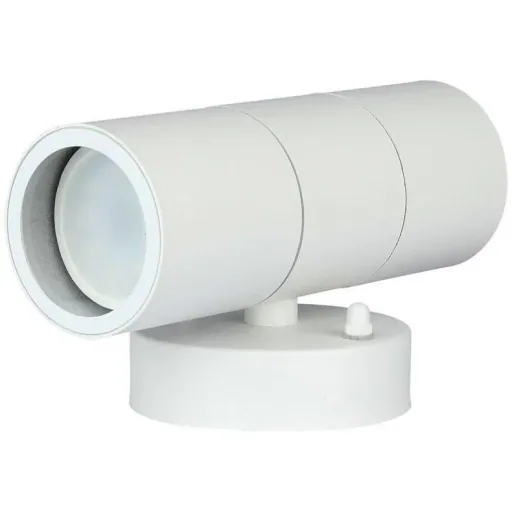 VT-7622 Wandleuchte für Außen Auf/Ab - GU10 - Edelstahl - Weiß - IP44