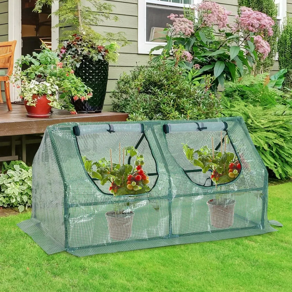 Gewächshaus Frühbeet grün transparent