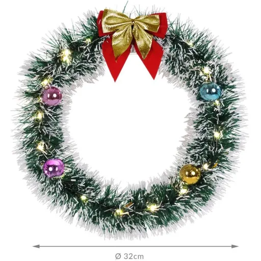 Weihnachtskranz - LED - Gold Ø32cm
