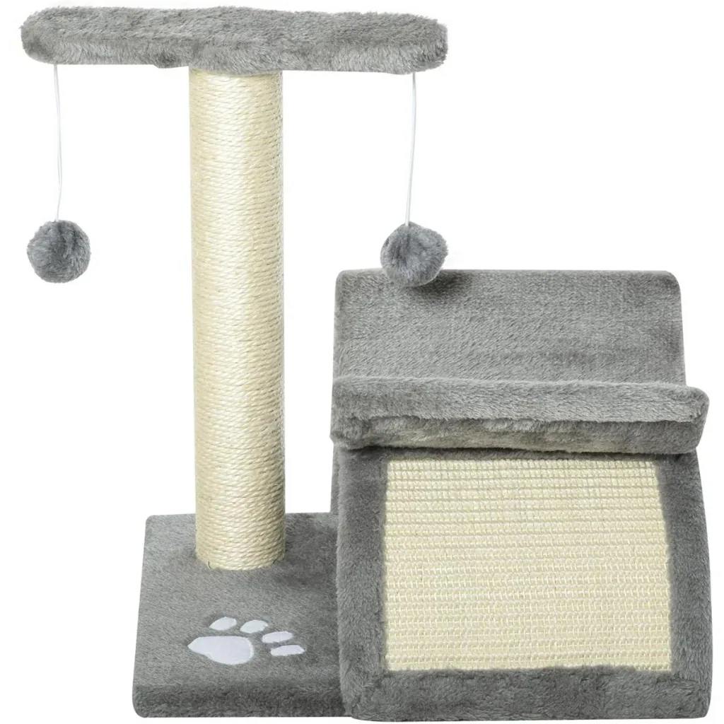 Katzenkratzbaum mit Ball braun