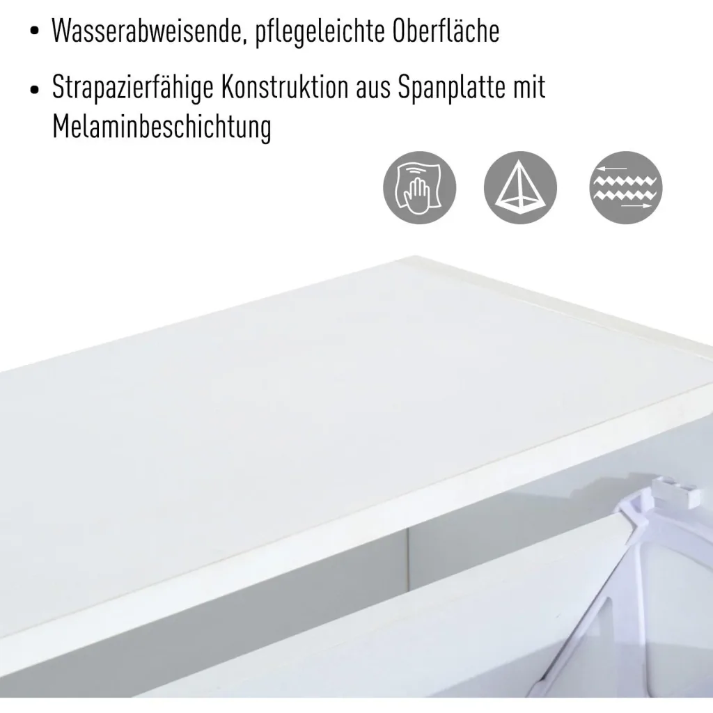 Schuhschrank Schuhkipper mit 2 Klappen 10 12 Paar Spannplatte Weiß 60 x 24 x 80 cm