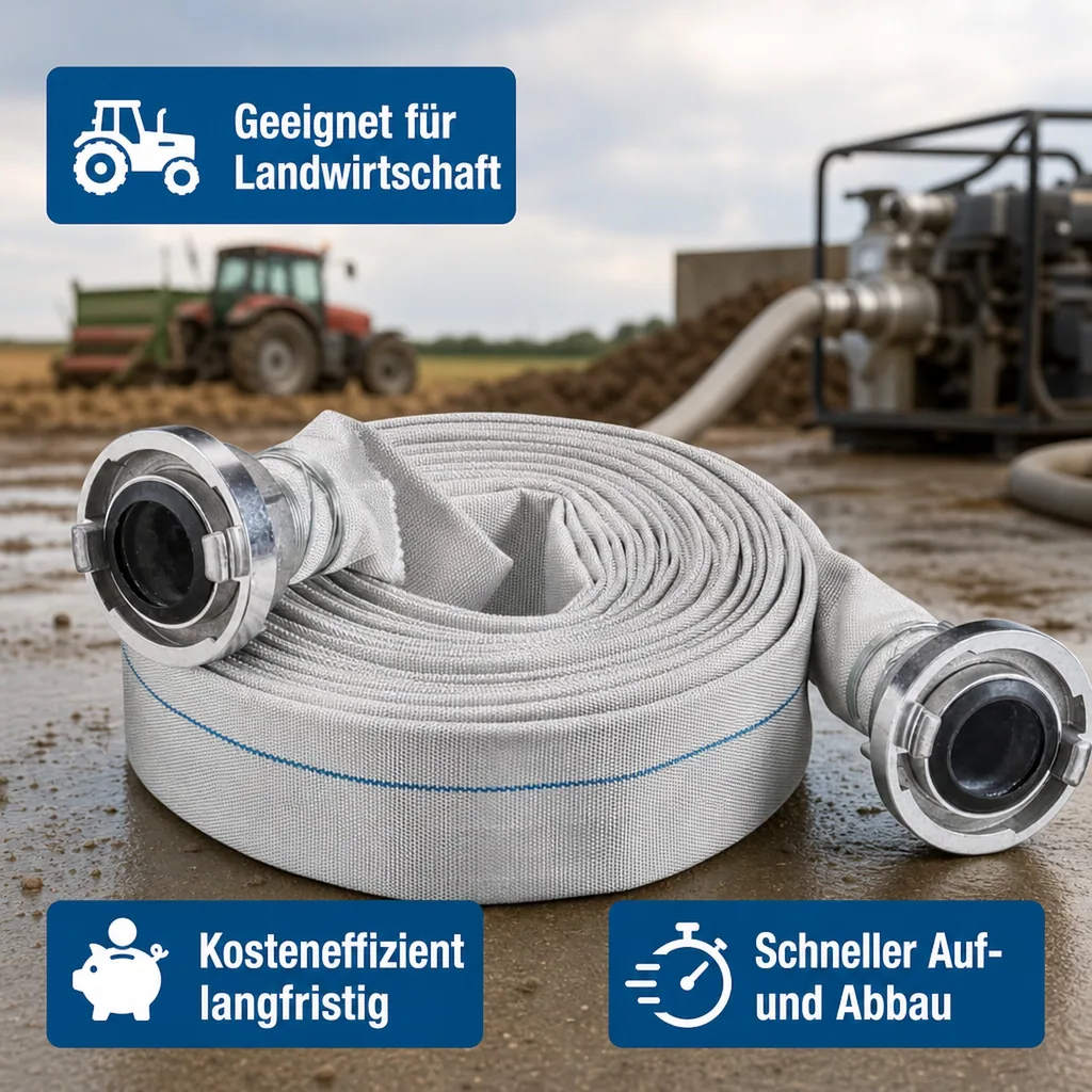 Industrieschlauch 30m, C/52 Druckschlauch, Bau- und Wasserleitung