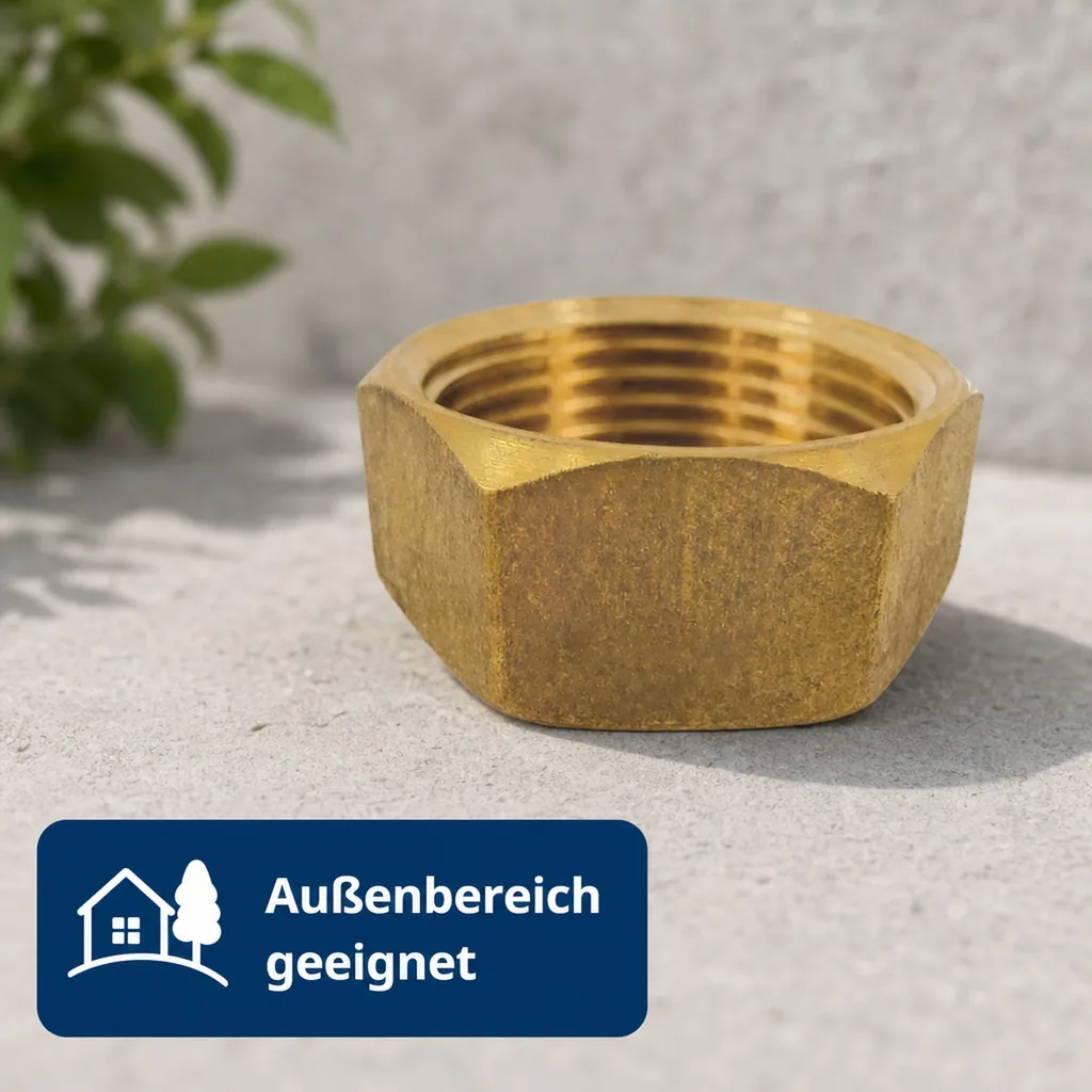 Messing Fittings, Gewindefitting Messing, Messing Kappe, 3/8 Zoll IG