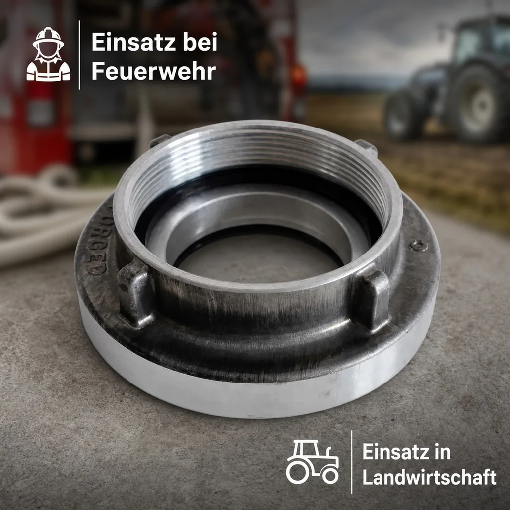 Storz Kupplung, Feuerwehrkupplung, B Kupplung 3 Zoll, Festkupplung