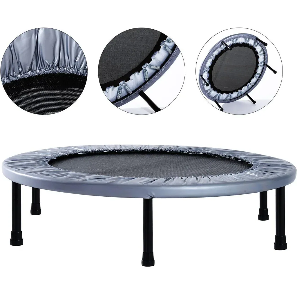Minitrampolin Fitness Gartentrampolin Stahl PVC 91cm