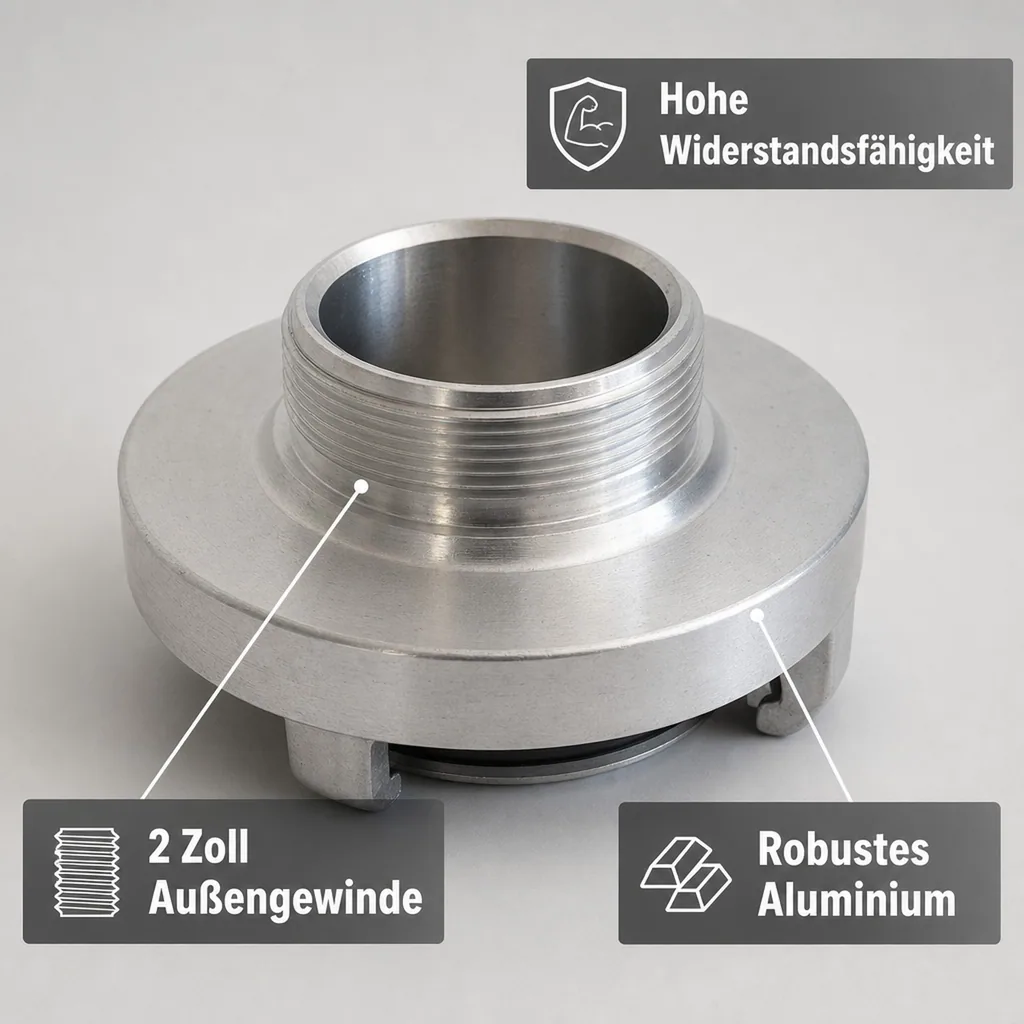 Storz Kupplung, C Kupplung, 2" AG, Feuerwehrkupplung, System Kupplung