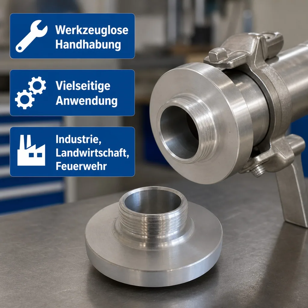 Storz Kupplung, C Kupplung, 2" AG, Feuerwehrkupplung, System Kupplung