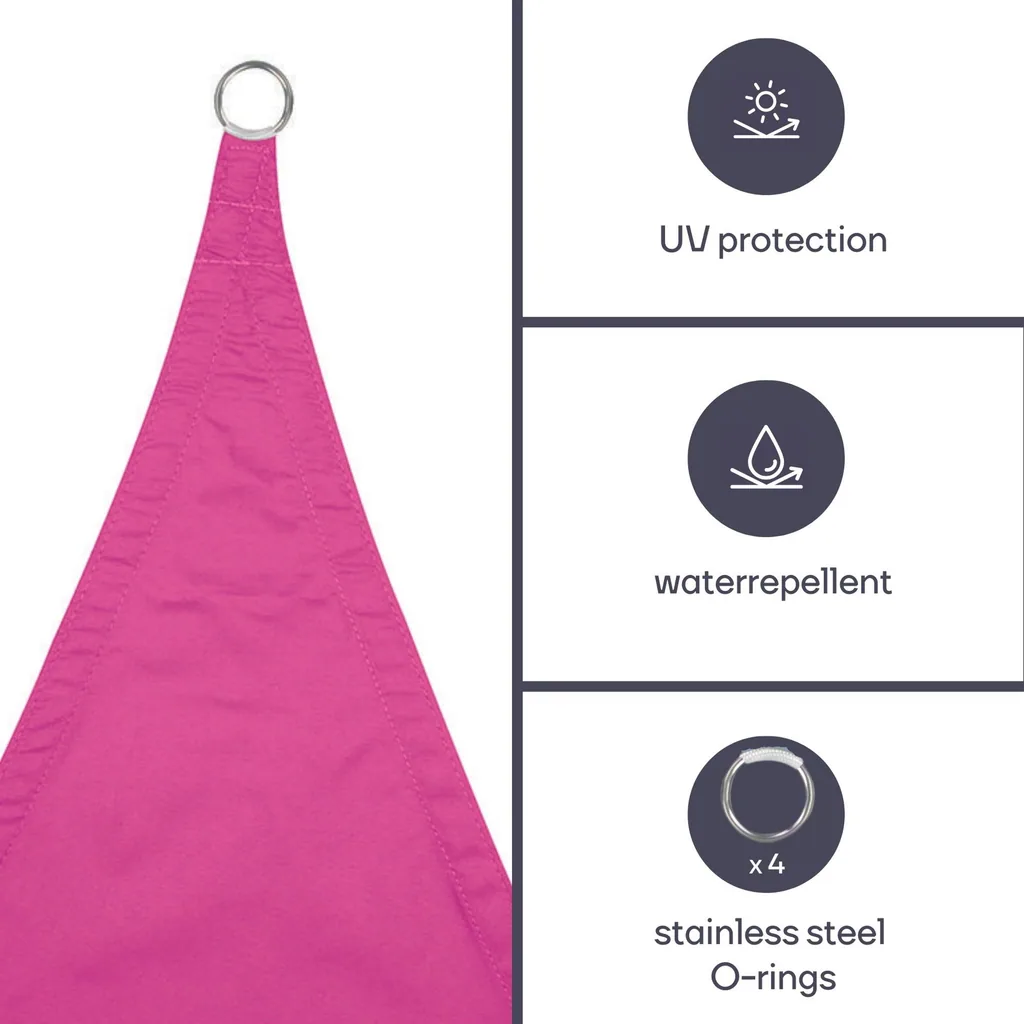 sonnensegel - quadratisch - 3.6 x 3.6 m - fuchsia