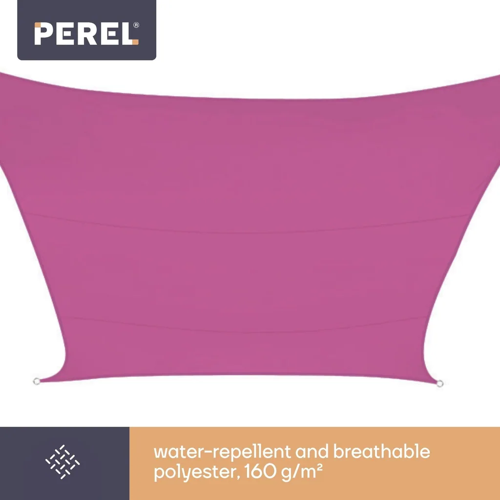 sonnensegel - quadratisch - 3.6 x 3.6 m - fuchsia