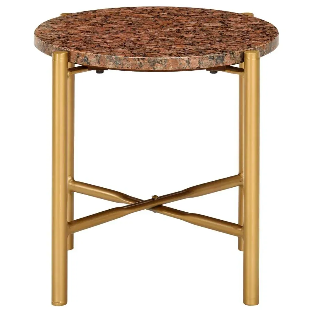 Couchtisch 40x40x40 cm echter Stein mit Marmortextur braun