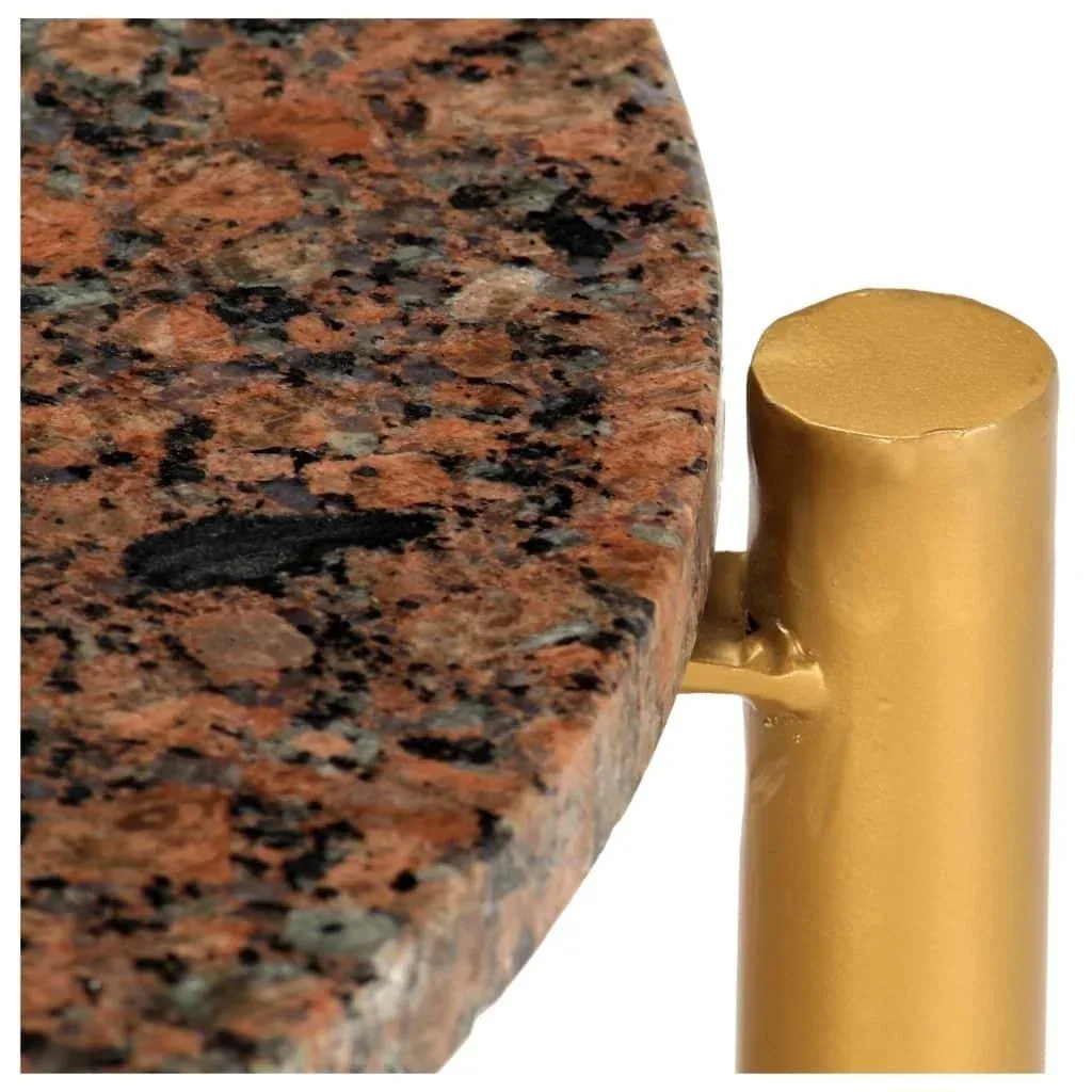 Couchtisch 40x40x40 cm echter Stein mit Marmortextur braun