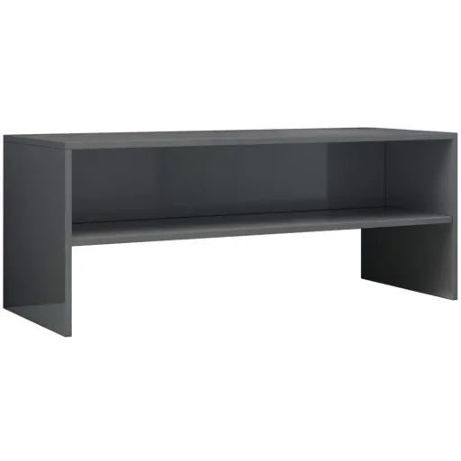 TV-Schrank 100x40x40 cm Spanplatte Hochglanz grau