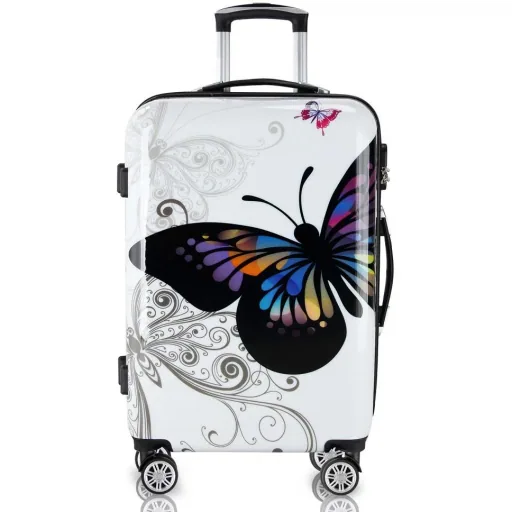 Hartschalenkoffer Butterfly M aus Polykarbonat 42L 56x37x23cm