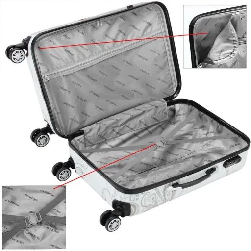Hartschalenkoffer Butterfly M aus Polykarbonat 42L 56x37x23cm