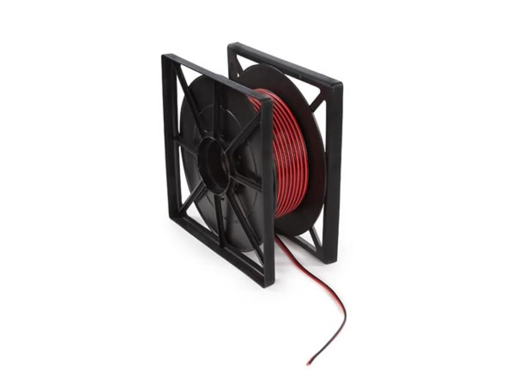 Lautsprecherkabel 2x1,50mm², 100 Meter, rot/schwarz, Spule, reiner OFC-Kupferdraht, Audioinstallation, professionelle Beschallung, Studio, Live, Zuhause