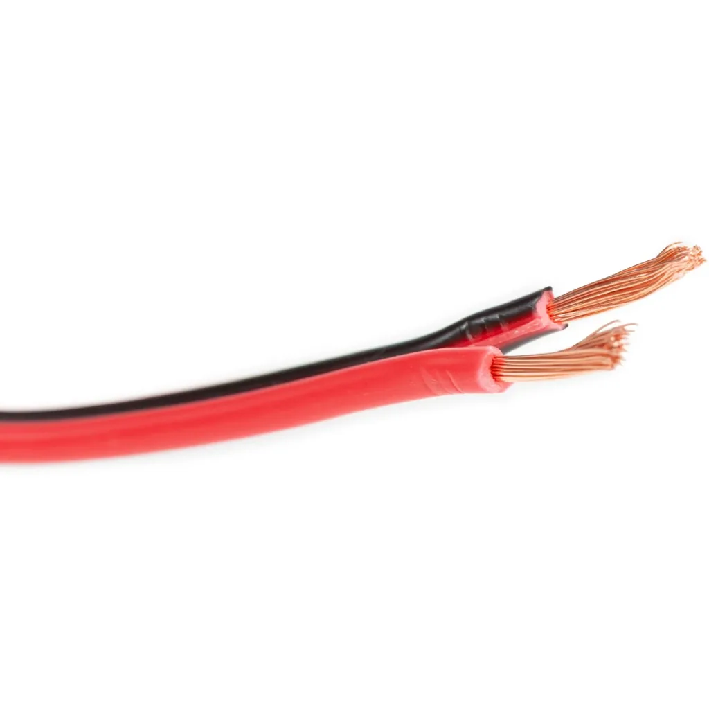 Lautsprecherkabel 2x1,50mm², 100 Meter, rot/schwarz, Spule, reiner OFC-Kupferdraht, Audioinstallation, professionelle Beschallung, Studio, Live, Zuhause